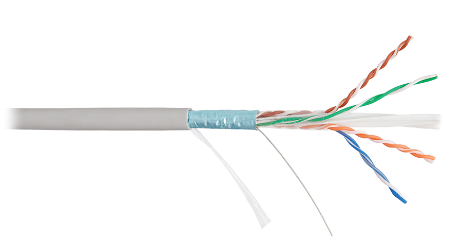 Кабель FTP 4PR 23AWG CAT6 Nikolan, 305 м, расширенная гарантия