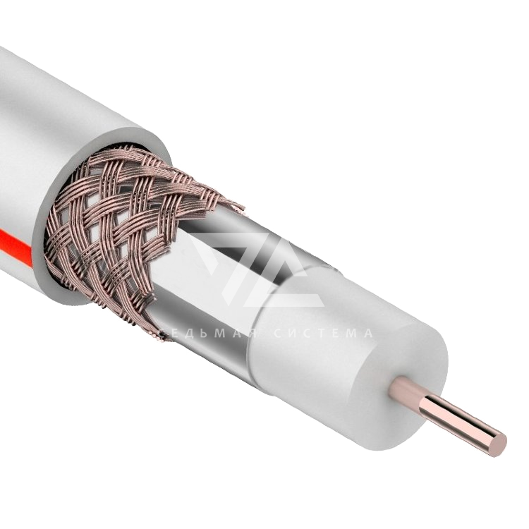 Кабель SAT 50 М CU/Al/CU Proconnect, белый, 100 м