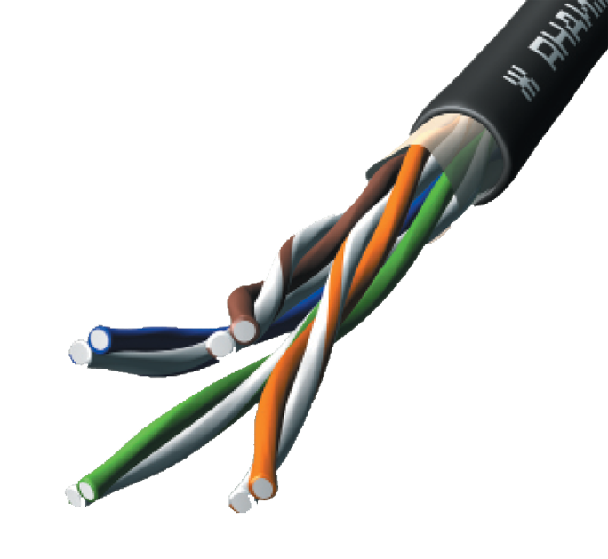 Кабель FTP 10PR 24AWG CAT5, наружный, КСВППэ, 305 м