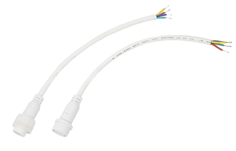 Кабель соединительный 4pin, IP67 Rexant, 4 х 0.75 мм2, 300V, белый