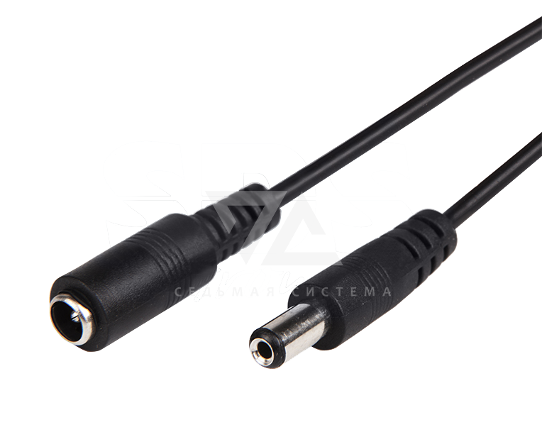 Удлинитель кабеля питания 2.1 х 5.5 мм(гнездо) - 2.1 х 5.5 мм(штекер) Rexant, 1.5 м