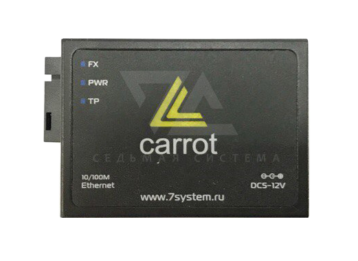 Медиаконвертер 10/100Base-T/100Base-FX Carrot, 1550/1310, 20 км, микро