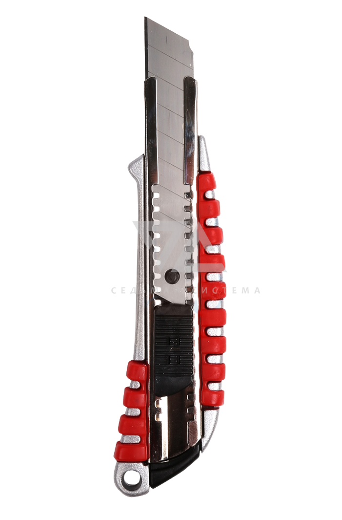 Нож с сегментированным лезвием Rexant, корпус металл обрезиненный, 18 мм