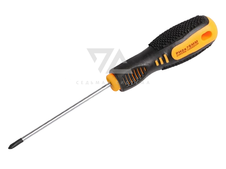 Отвертка PH0 x 75 мм, двухкомпонентная рукоятка Rexant
