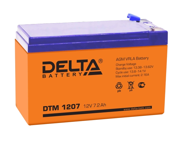 Батарея аккумуляторная DTM 1207 Delta 12В, 7 Ач