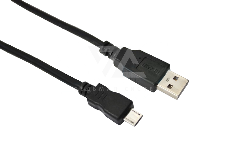 Шнур USB A(штекер) -  Micro USB A(штекер) 5 мм Rexant, черный, 1.8 м