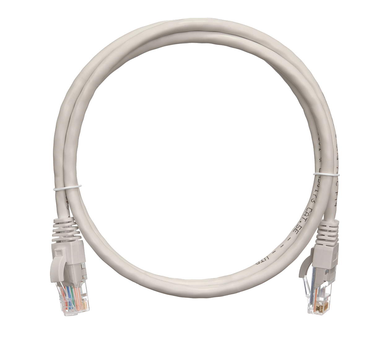 Патчкорд UTP 2 м Nikomax, CAT5е, серый, литой