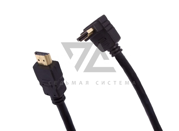 Шнур HDMI - HDMI(угловой) GOLD Rexant, 3 м