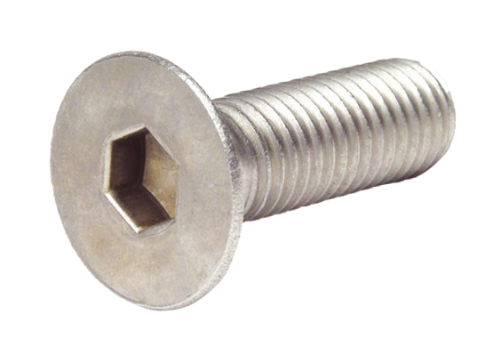 Винт DIN 7991 M6 x 40 с потайной головкой и шестигранным углублением под ключ