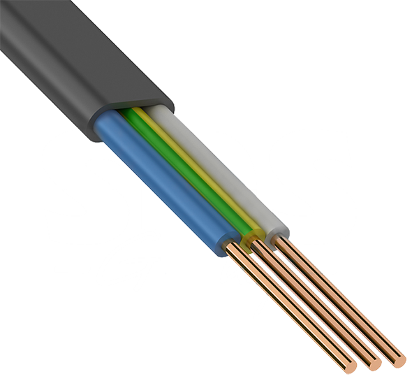 Кабель силовой ВВГ-Пнг(А) 3 x 1.5 мм, ок(N, PE)-0, 66, черный