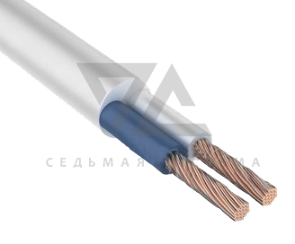 Провод соединительный ПВС 2 x 2.5 мм ГОСТ, белый, 100 м