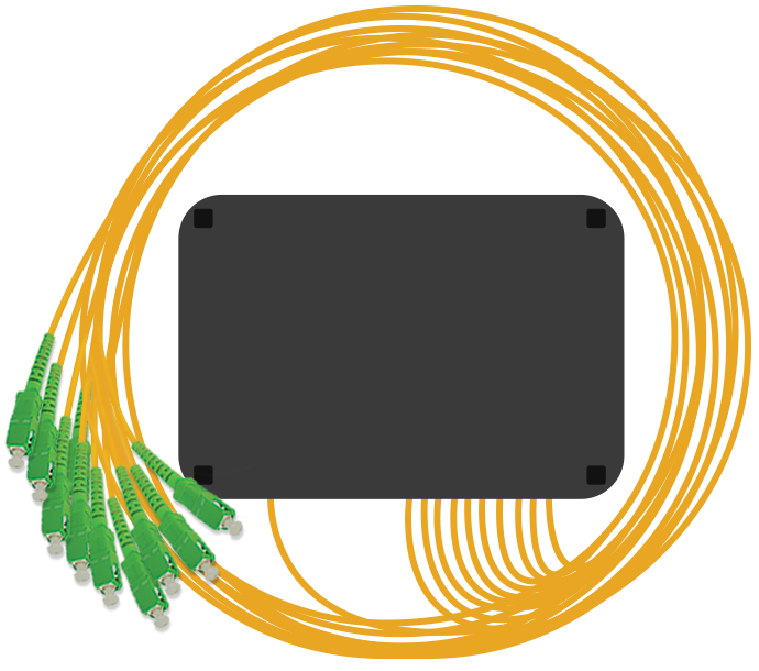 Делитель оптический 1x10, 1310/1550, равномерный, SC/APC
