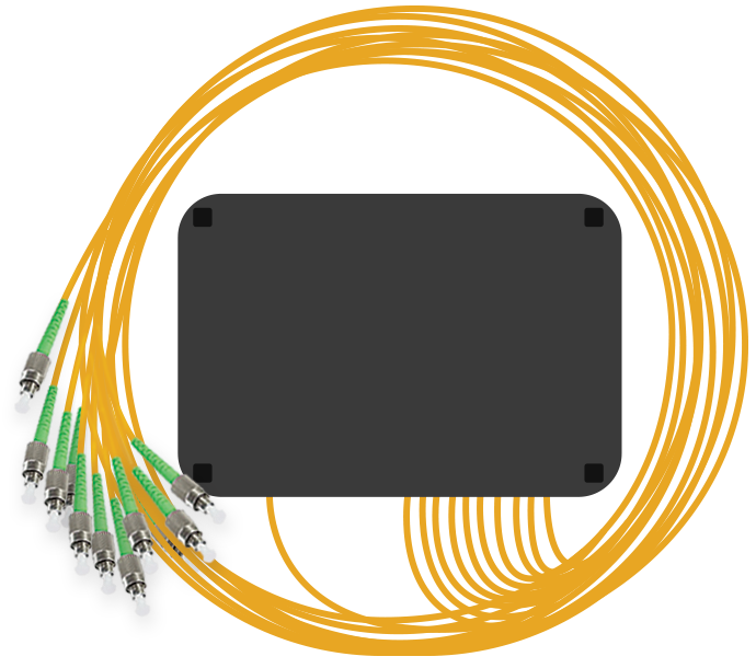 Делитель оптический 1x10, 1310/1550, равномерный, FC/APC