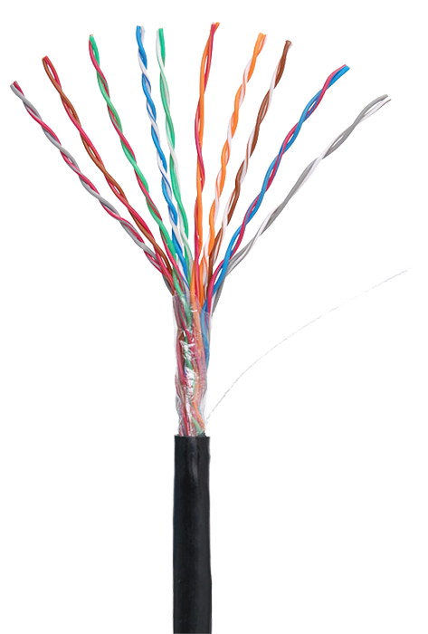 Кабель UTP 10PR 24AWG CAT5 Netlan, наружный, 305 м