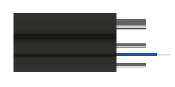 Кабель оптический X-Line FTTx, 1 волокно G.657A1, стальной силовой элемент, LSZH, стальной трос 1 мм