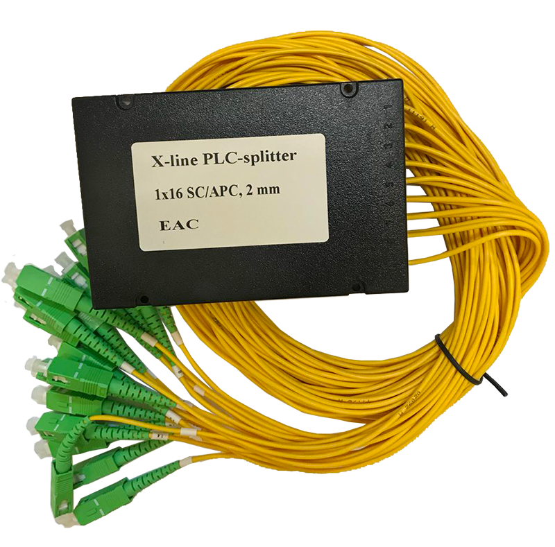 Делитель оптический PLC 1х16, пластмассовый корпус, SC/APC, 2 мм X-Line