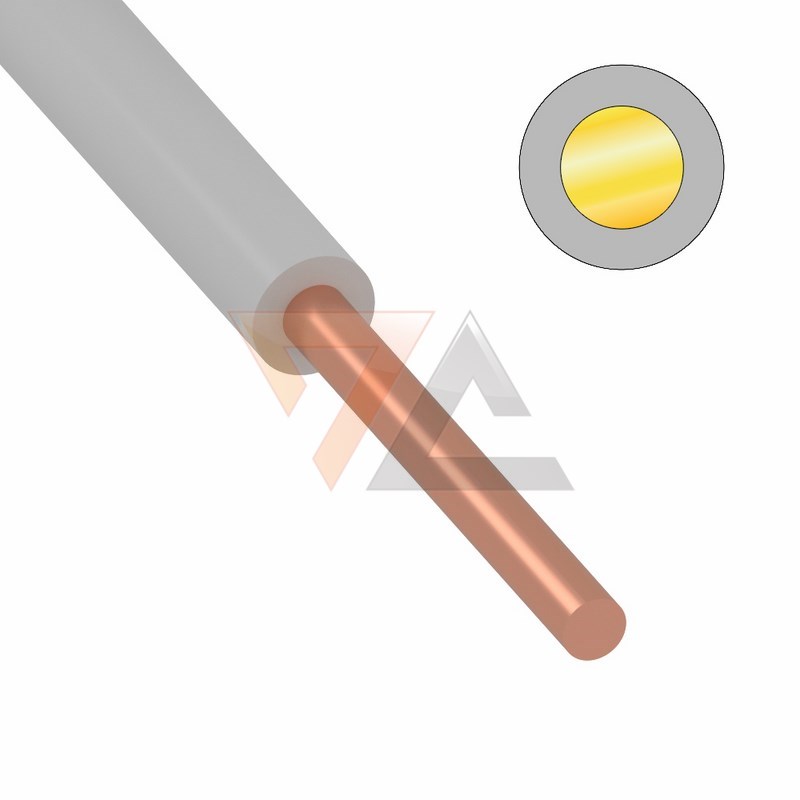 Провод ПуВ (ПВ-1) 6 мм, белый, 200 м