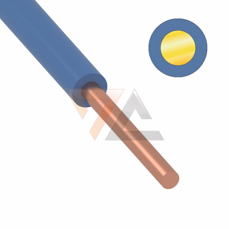 Провод ПуВ (ПВ-1) 6 мм, синий, 200 м