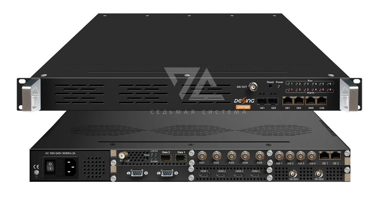 Шасси для станции DHP400A Dexing, второй порт GbE дуплексный, 2 блока питания