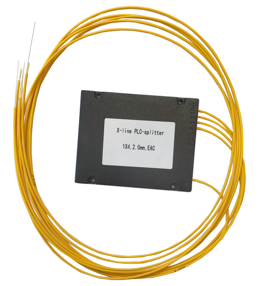 Делитель оптический PLC 1х4, пластмассовый корпус, неоконцованный, 2 мм X-Line