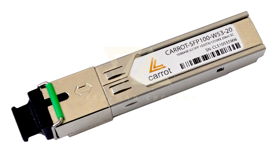 Модуль SFP Carrot, 1000Base-BX, WDM, 1550/1310, 40 км, SC, DDM