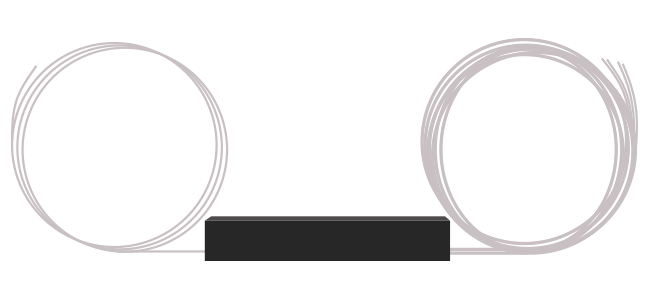 Делитель оптический PLC 1x4, 0.9 мм, неоконцованный