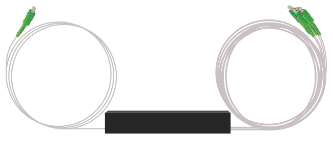Делитель оптический PLC 1x4, 0.9 мм, SC/APC