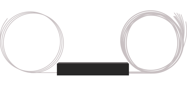 Делитель оптический PLC 1x8, 0.9 мм, неоконцованный