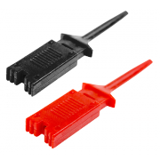 Зажим "пинцет" Rexant, 50 мм, красный/черный, 2 шт/упак - 