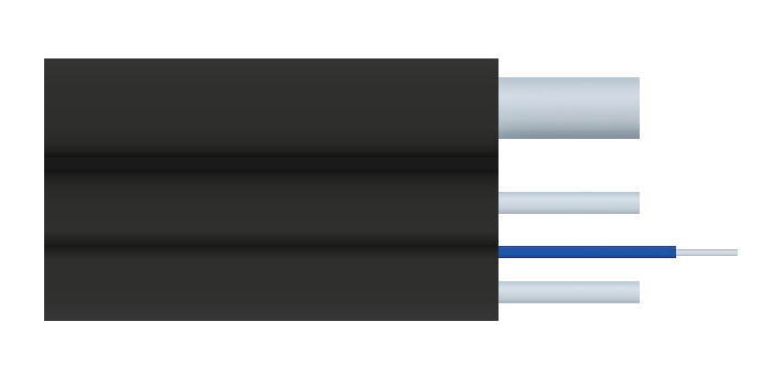 Кабель оптический X-Line FTTx, 1 волокно G.657A1, стеклопруток, LSZH, FRP трос 1.8 мм