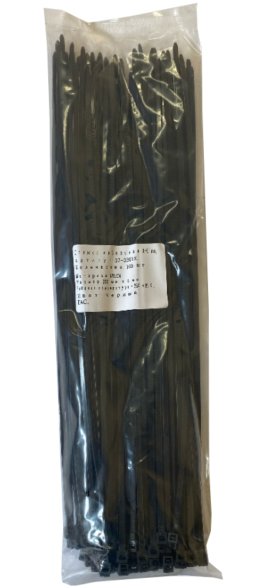 Хомут 300 мм x 4 мм X-Line, черный, 100 шт