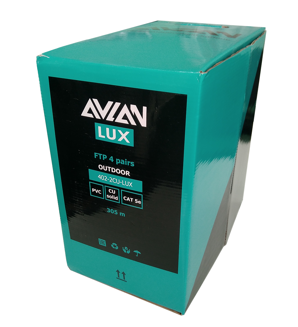 Кабель FTP 4PR 24AWG CAT5e Avlan LUX, наружный, 305 м