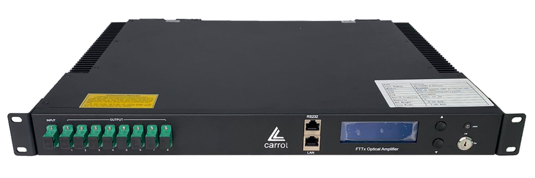 Усилитель оптический EDFA WE1550EDFA-8-22 Carrot, 8х22 дБм, SNMP, 2БП