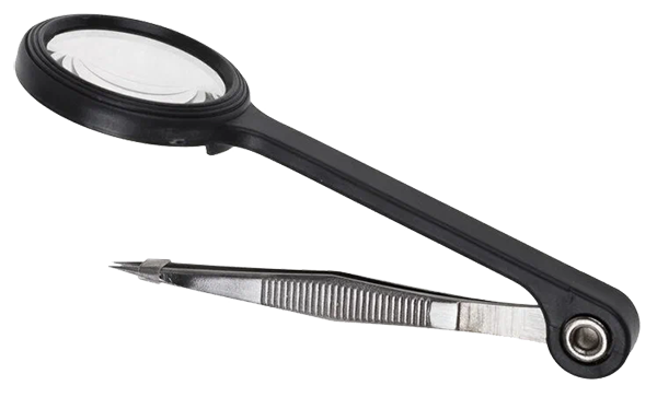 Лупа ручная 8x Rexant с пинцетом