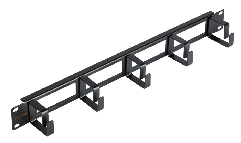 Органайзер кабельный 1U Nikomax, металл. кольца, с отверстиями в планке, 40 мм, 2 шт/упак