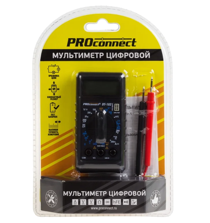 Мультиметр портативный М-182 (DT-182) Proconnect