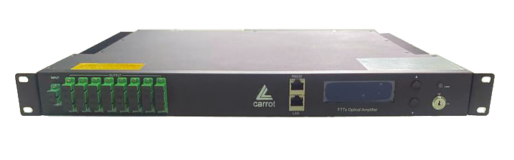 Усилитель оптический EDFA WE1550EDFA-16-23 Carrot, 16х23 дБм, SNMP, 2БП