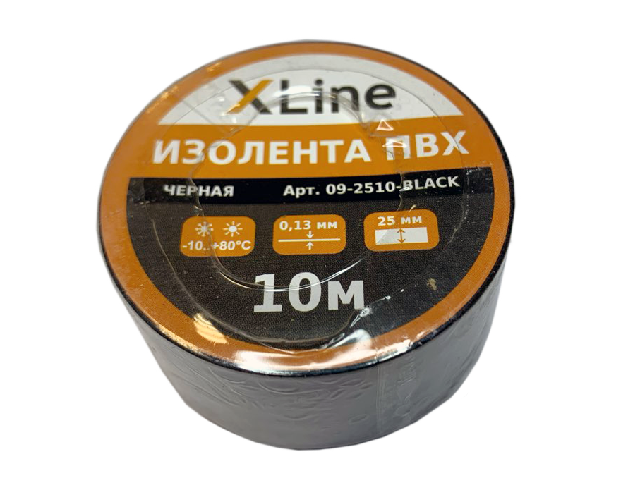 Изолента ПВХ 25 мм x 10 м X-Line, черная