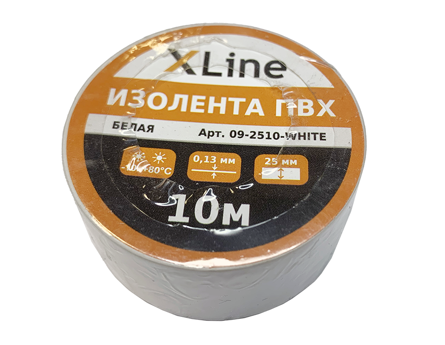 Изолента ПВХ 25 мм x 10 м X-Line, белая