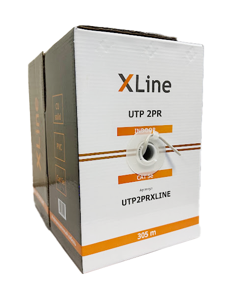 Кабель UTP 2PR 24AWG CAT5e X-Line, 305 м