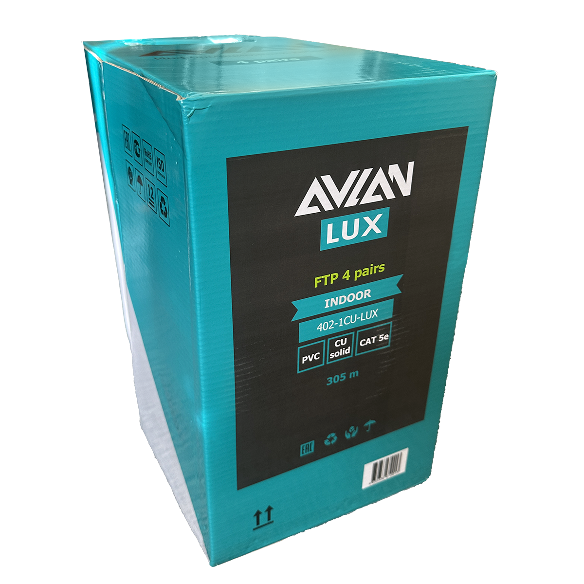 Кабель FTP 4PR 24AWG CAT5e Avlan LUX, 305 м