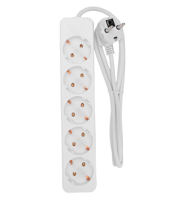 Удлинитель 5 гнезд, 3 х 0, 75 мм, Proconnect, с/з, белый 1, 5м