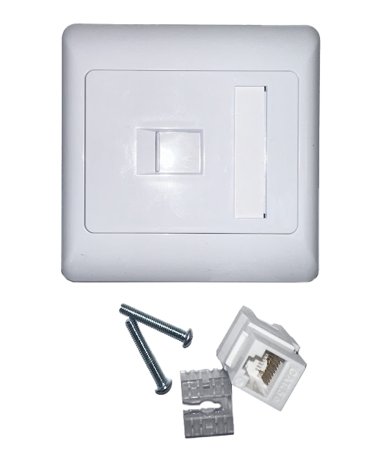 Розетка компьютерная RJ-45, X-line, 8P-8C, CAT5e, 1 порт, скрытой проводки