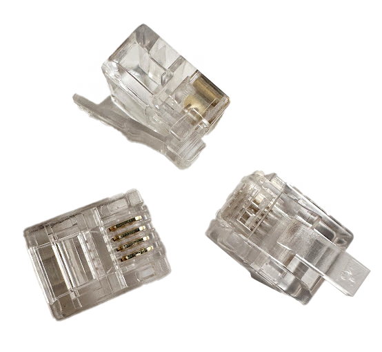 Разъем телефонный 6P4C X-Line, 100 шт/упак