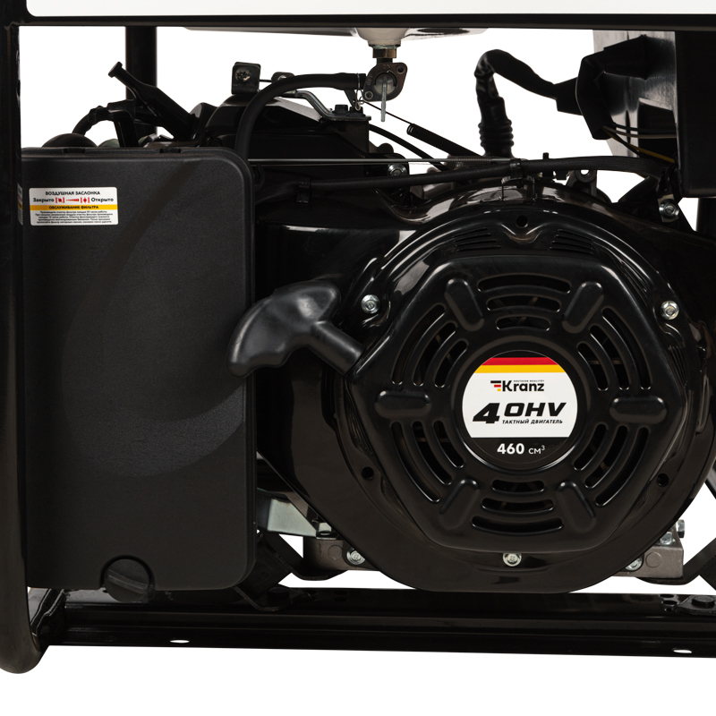 Генератор бензиновый KR8000 KRANZ, 8кВт, 230В, 25л, ручной старт