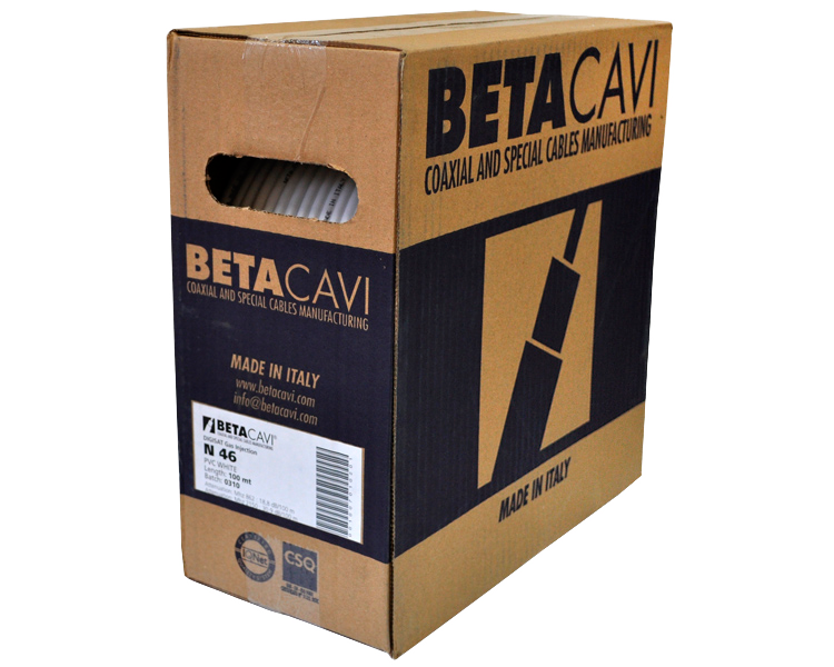 Кабель N46 BetaCavi, медь, белый, 100 м