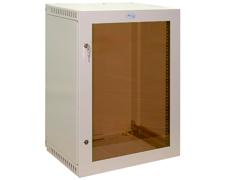 Шкаф настенный 19" 15U (710 х 560 х 400) дверь стекл. Ижтехноком