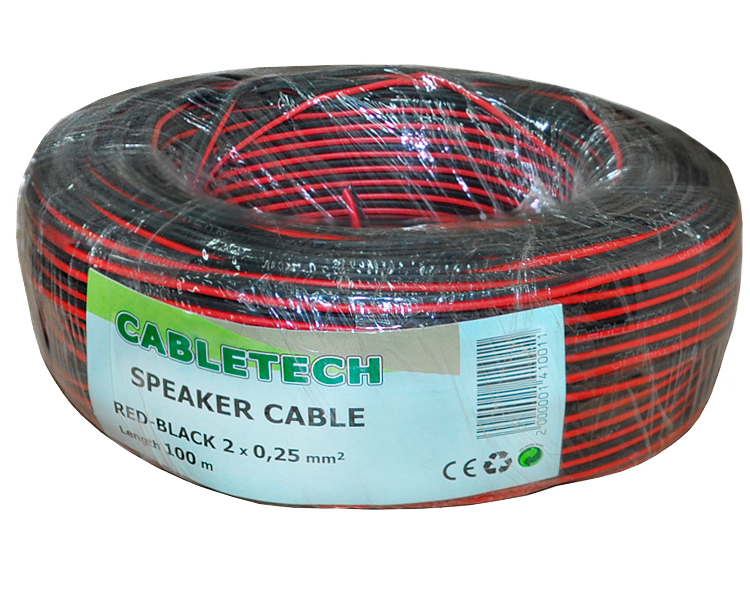 Кабель акустический RED-BLACK 2 х 0.25 мм Rexant, 100 м