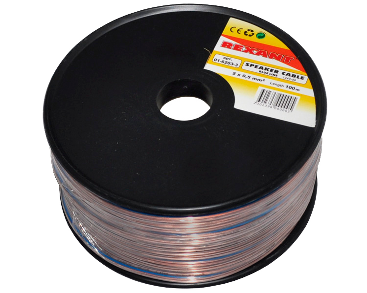 Кабель акустический BLUELINE 2 x 0.5 мм Rexant, 100 м