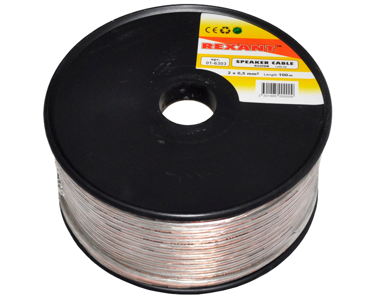 Кабель акустический SILICON 2 x 0.5 мм Rexant, 100 м